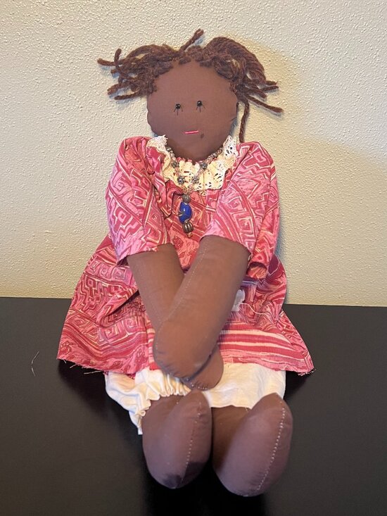 Homemade Other - Handmade Folk Art African American Cloth Rag Doll ~ Black Americana ~ Batik